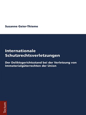 cover image of Internationale Schutzrechtsverletzungen
